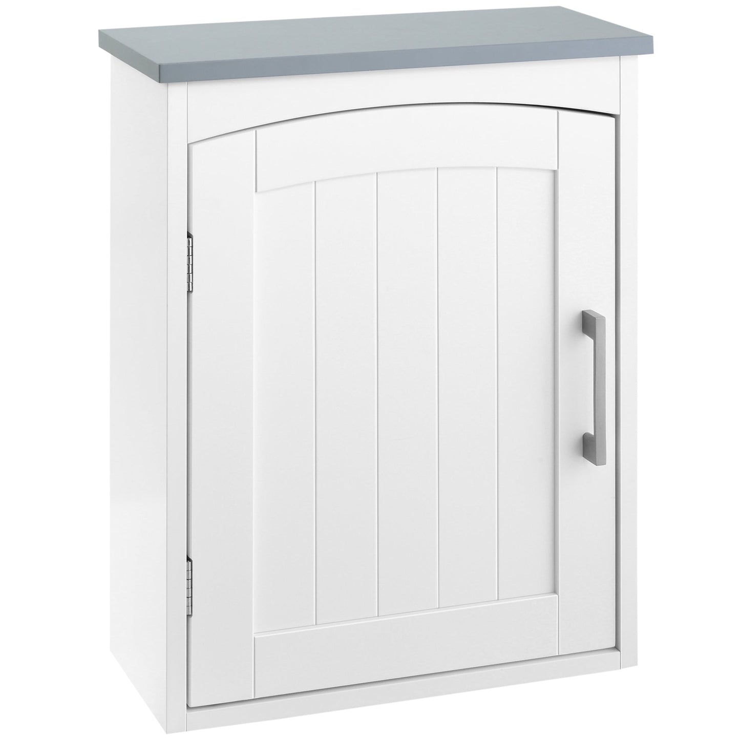 Kleankin Wall Mounted Bathroom Cabinet with Adjustable Shelf, Light Grey
