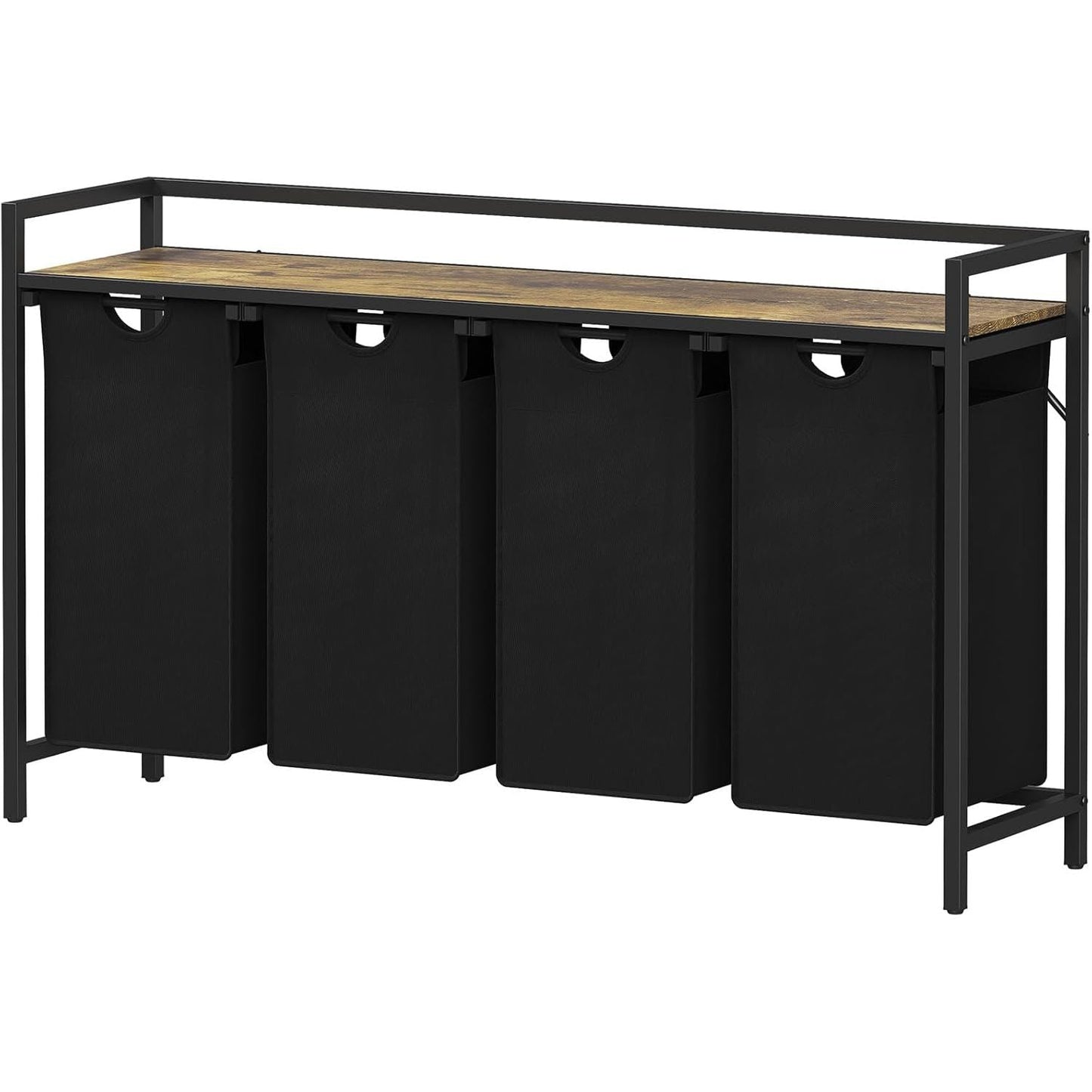 Laundry Hamper 4 Section 168L Pull Out Organizer With Shelf Bags Lifewit