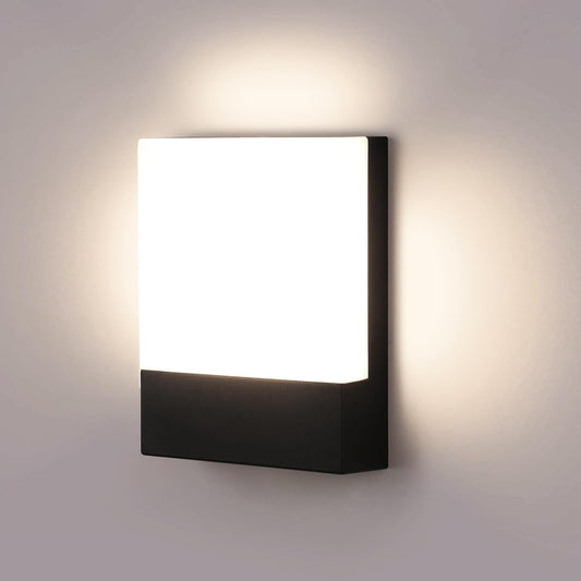 Outdoor Wall Light 18W Waterproof IP65 Sconce Warm White Black Lightsjoy
