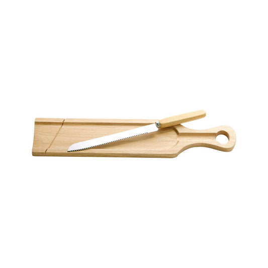 Soka Rubber wood Bread Board And Knife Set
