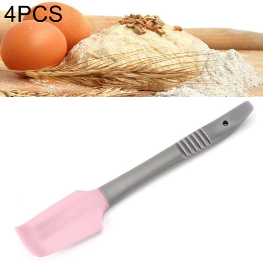 4 piece Silicone Scraper Butter Spreader Knife Cake Smoother Cake Baking Tool, Silicone Scraper(Pink), Silicone Scraper(Blue)