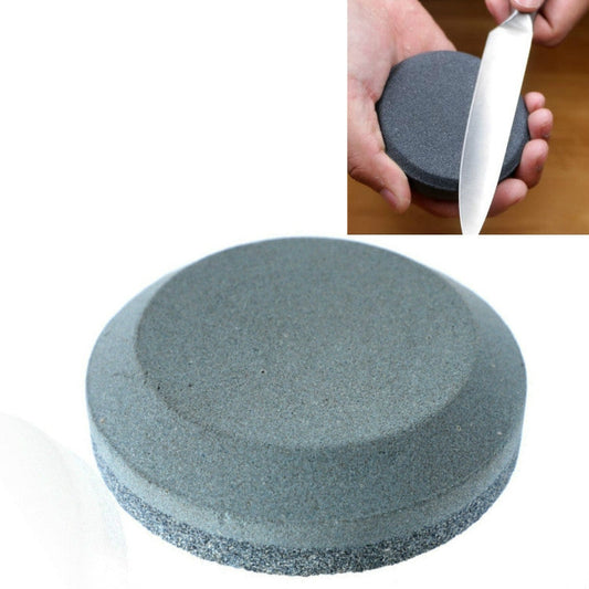 2 piece Double-Sided Whetstone Kitchen Knives Round Knife Sharpener, Style:B, A, B