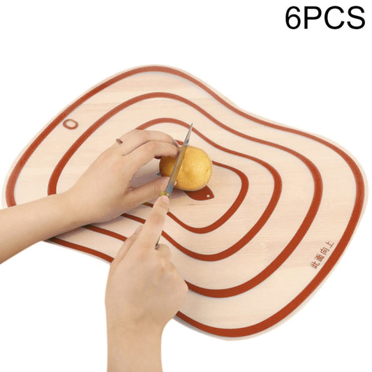 6 piece Kitchen Chopping Blocks Flexible Transparent PP Cutting Boards, S(20x14.8cm), M(30.5x23.5cm), L(42x31.5cm)