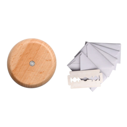 Bread Baguette Round Knife Wooden Double-Sided Bread Trimming Knife With 5 Blades, Beech, Flower Pear Wood, Pattern 1 Flower Pear Wood, Pattern 2 Flower Pear Wood, Pattern 3 Flower Pear Wood, Pattern 4 Flower Pear Wood, Pattern 5 Flower Pear Wood