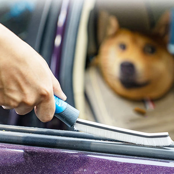 Car Window Door Corner Brush Cleaning Car Crevice Brush(Blue)