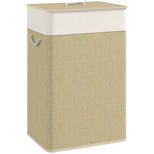 HOMCOM Laundry Hamper with Removable Washable Liner Bag