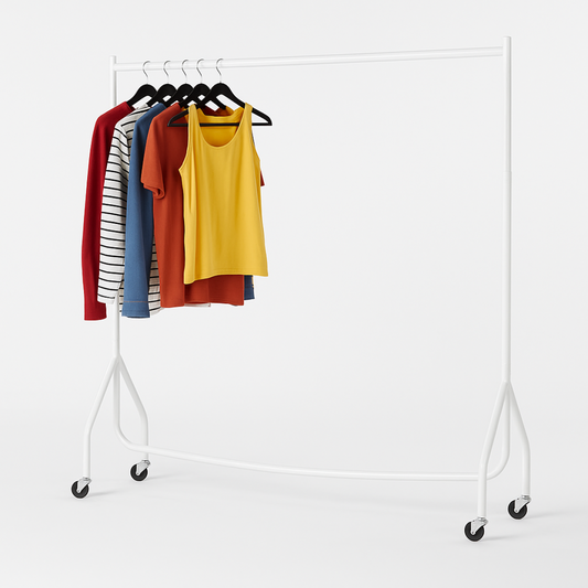 4ft Super Strong Heavy Duty Clothes Rail - White