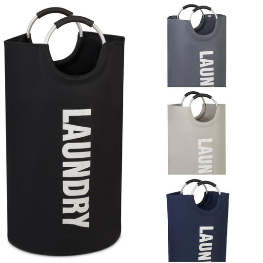 High-quality Laundry Hamper | Foldable, Waterproof and Stylish | Large Capacity Durable Material | Easy-carry Aluminum Handle